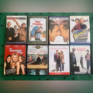 Lot of 8 Early 2000s Comedy DVDs PG-13/R Billy Madison Along Came Polly